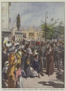 El ardor guerrero de nuestro pueblo, recibimientos entusiastas y triunfales a los soldados licenciados
